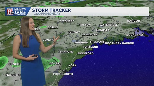 Scattered showers to give way to drier, milder week in Maine