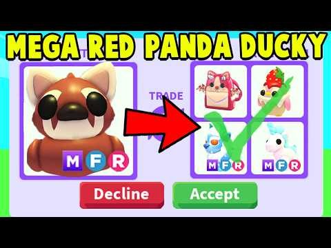 Trading MEGA RED PANDA DUCKY in Adopt Me!