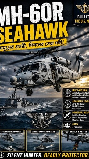MH-60R Seahawk: Predator of the Seas Facts #helicopter #short