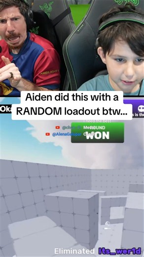Aiden did this with a random loadout in roblox rivals
