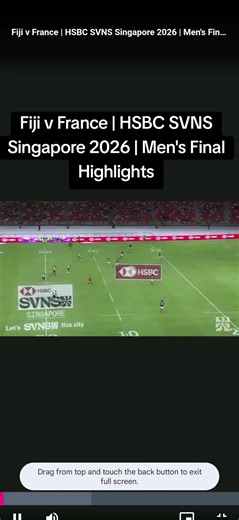 Fiji v France | HSBC SVNS Singapore 2026 | Men's Final Highlights#fypシ゚viral #fyppppppppppppppppppppppp #fiji #sevens #champion