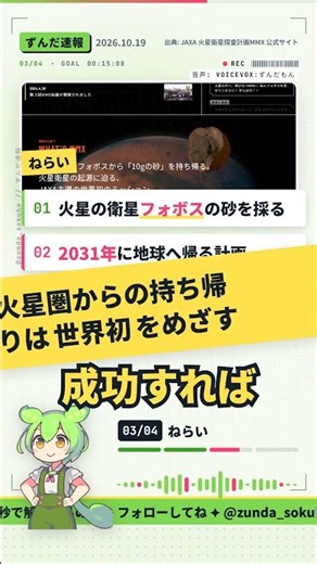 【あす早朝】火星の衛星の砂を取りに行く！探査機MMX、H3ロケットで打ち上げへなのだ #MMX #JAXA