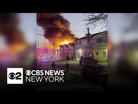 Hazmat concerns after huge fire in Roselle Park, New Jersey