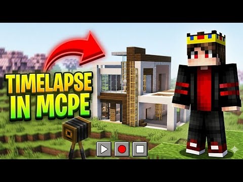 MCPE Timelapse Like Java?! 😱 Cinematic Tutorial || #viral #timelapse #minecraft 
