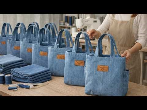 SEW a BAG FROM OLD JEANS in Just 30 Minutes