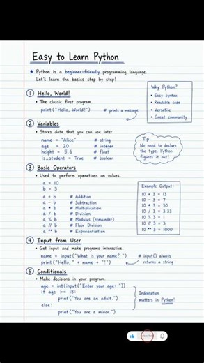 Easy to Learn #python