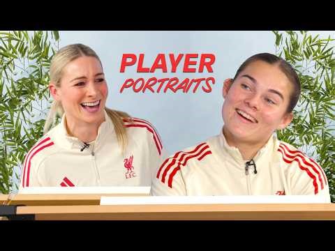Gemma Bonner & Lucy Parry test their artistic skills | Liverpool FC Player Portraits