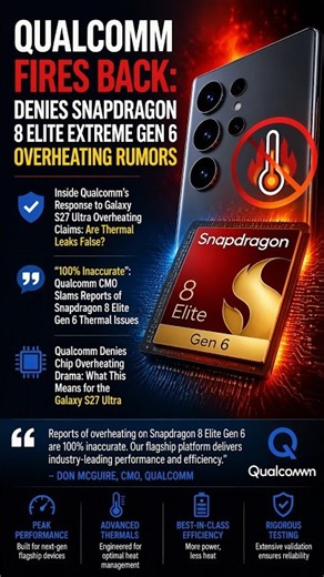 Qualcomm Fires Back: Denies Snapdragon 8 Elite Extreme Gen 6 Overheating Rumors