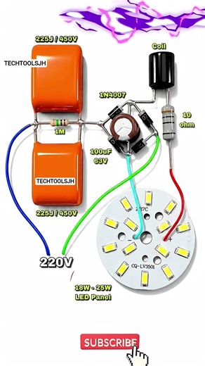 LED Bulb connection circuit diagram 💡 #shots #electrical #electrician