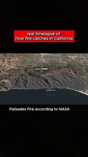 this is what a California wildfire looks like from space 🛰️🔥 Palisades Fire