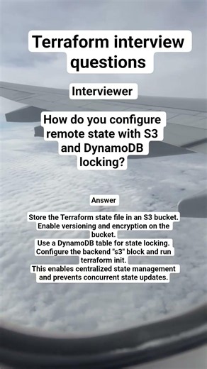 Terraform Interview Question | Remote State with S3 & DynamoDB Locking | DevOps Interview 2026