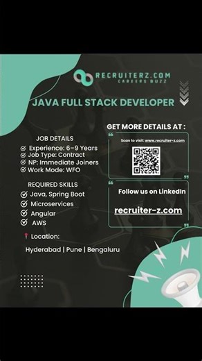 Java Full stack developer job opening #job #opening #softwaredeveloper #javafullstackdeveloper