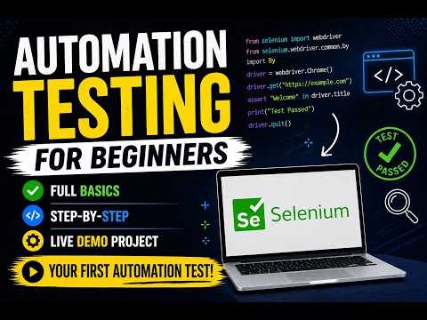 Automation Testing for Beginners | Your First Test Step-by-Step