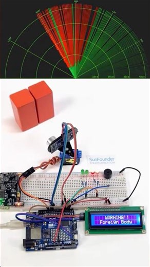 DIY: Building a Radar with Arduino Uno 🤖🔧 #smartphone #drone #gaming #automobile #arduino #diy