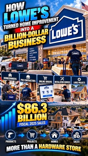 How Lowe’s Built an $86 Billion Home-Improvement Empire 🏠 #lowes #business #shorts