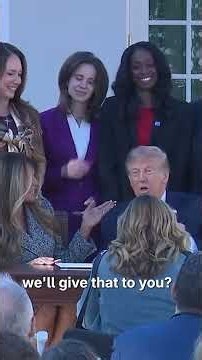 Watch Trump Tease Melania About Her Signature in Playful White House Moment #shorts