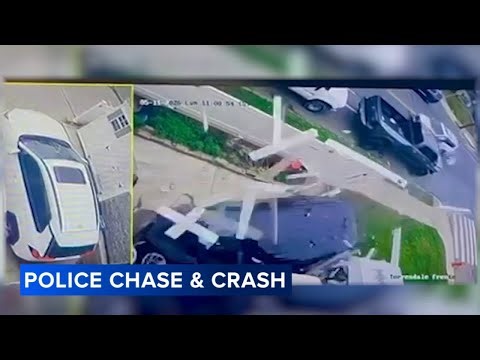 NJ officer involved in crash while chasing suspects in Philadelphia