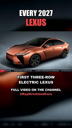 Every 2027 Lexus Announced So Far #shorts