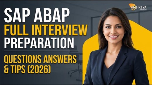 SAP ABAP Full Interview Preparation | Questions, Answers Tips (2026) | SAP Knowledge Hub - Ambikeya