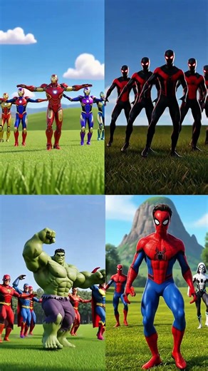 Hulk🆚Spiderman🆚HERO- Coffin Dance Meme (COVER) #aliendance2025 #coffindance #funny