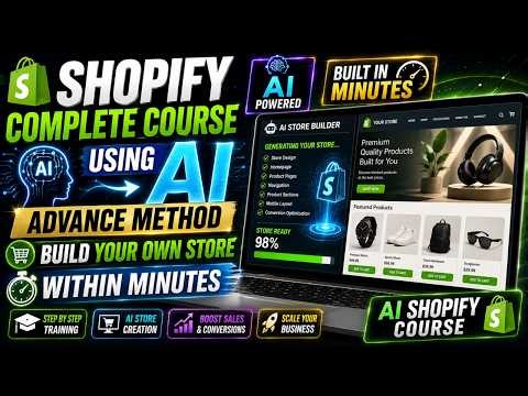 FREE Shopify Full Course | Master Shopify in 1 Video | Advanced AI Course From Beginner to Pro