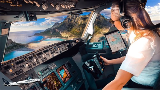Inside a stunning Boeing 737 landing at Crete’s Heraklion Airport