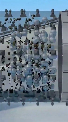 The 3D effect demonstration of the working principle of the ball mill. #ballmill