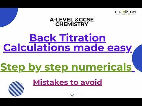 * Back Titration Calculations Made EASY | Step-by-Step Numericals (A-Level & GCSE)