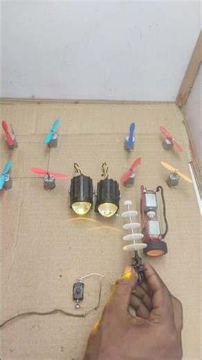double fog light and Drone motor powering with use 1to 5 gear mechanism_Dc Motor