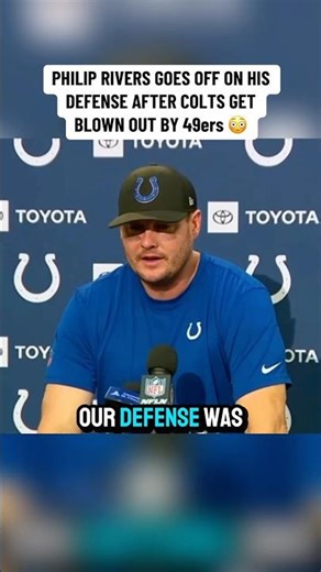 “Defense is AWFUL” - Philip Rivers Postgame Interview - 49ers vs Colts