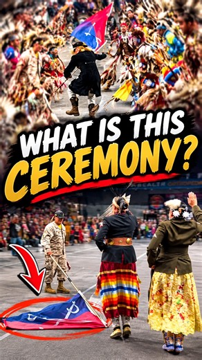 USMC Veterans Witness Indigenous Warriors Dance with Custer’s 7th Cavalry Flag🔥#usmarines #usmc