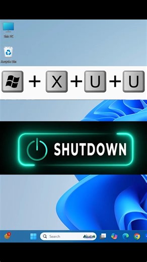 Shut down Shortcut for Windows PC | Shutdown Tips #shorts