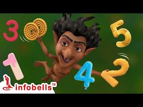Ek Chota Rakshas Aaya - Learn Numbers 1 to 5 | Hindi Rhymes & Number Song for Kids | Infobells