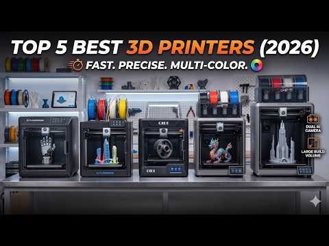 Top 5 Best 3D Printers 2026 ⚡ Beginner to Pro Picks (Fast & Easy to Use)