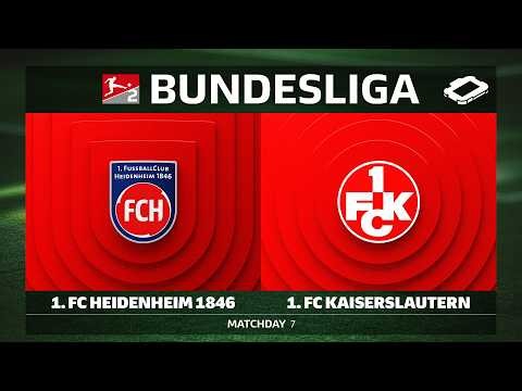 LIVE 🔴 1. FC Heidenheim 1846 vs. 1. FC Kaiserslautern | Matchday 7 - Bundesliga 2 2026/27