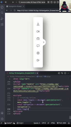Navigatio Drawer || #html#css#js#coding#animation#webdesign