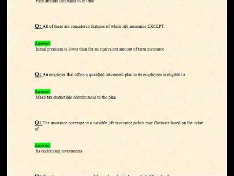 Kentucky Life Insurance Exam (Latest 2026/2027 Update) Questions and Verified Answers| 100 % Correct