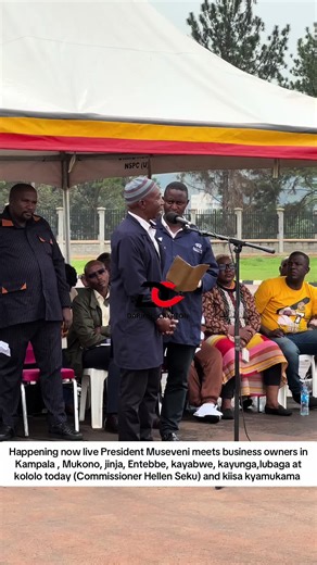 Happening now live President Museveni meets business owners in Kampala , Mukono, jinja, Entebbe, kayabwe, kayunga,lubaga at kololo today (Commissioner Hellen Seku) and kiisa kyamukama