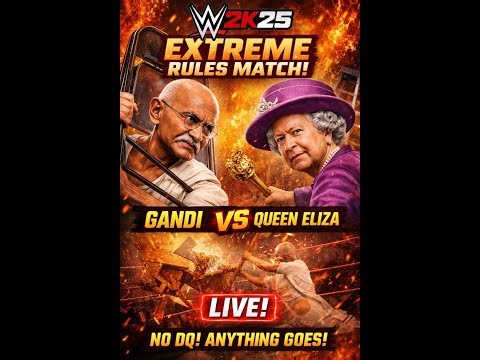 🔴GandiX vs. Queen Eliz | Extreme Rules Match | WWE 2K25 Dream Face Off LIVE 🔥 🔥