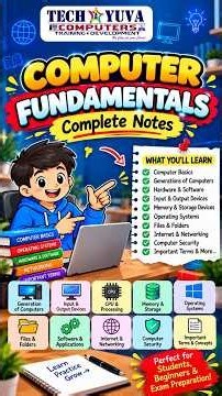 Computer Basics Complete Notes 💻 | Learn Computer Skills | Tech Yuva Computers #shorts