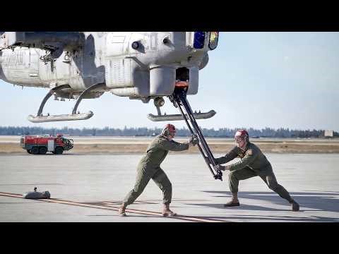 U.S. Marine Helicopter Makes Dangerous Landing With Stuck Gatling Gun