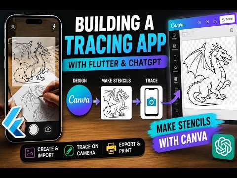 building a tracing app with flutter and chatgpt: making stencils with canva 2nd part