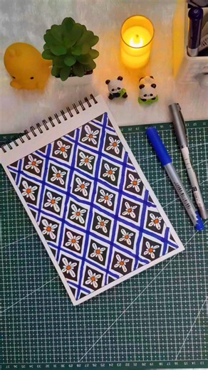 Simple Zentangle Drawing Ideas for Beginners💙🌼 | #zentangle #doodleart