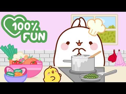 Private Chefs Molang & Piu Piu! 👨‍🍳✨ Cooking the Cutest Dishes