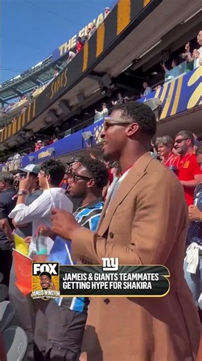 Shakira had Jameis and his NY Giants teammates moving during the Final Halftime Show