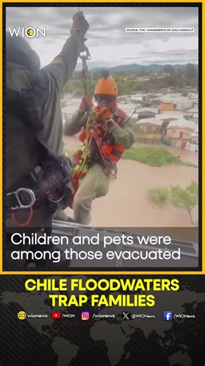 Chile Floods: Helicopters Rescue Families After Mapocho River Overflows | WION Shorts