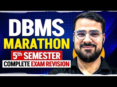 Marathon : Data Base Management System for 5th Semester | AKTU Exam Preparation