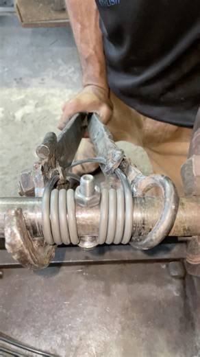 Big Double-Sided Spring Making on Lathe Machine | Simple & Strong Spring Work #shortsvirl