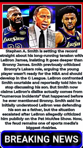 Stephen A. Smith EXPOSES Why LeBron James Really Dislikes Him: “It’s Not Bronny!”