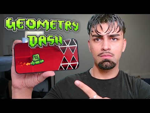 playing geometry dash for the first time 